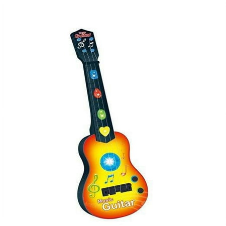 Electric Toy Guitar for Kids with Music Sounds & Lights,(YELLOW)