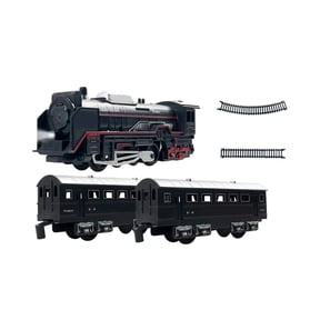 Electric Train Set Building Toy with Light and Sound, Interactive Motorized Railway Track Kit, Assemble Play Train Model for Creative Fun