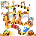 Electric Train Set for Kids, 112PCS Construction Race Track Building ...