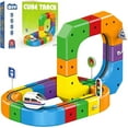 thumbnail image 1 of Electric Train Set, Rail Stem Cubes, Motorized Car Blocks Track, 3D Magic Gravity-Defying Building Toy Train Track Set, Early Learning Educational Toy for 3-8 Years Old Boys Girls 51Pcs, 1 of 7