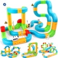 thumbnail image 1 of Electric Train Set Tracks, Sendida 3D Infinity Modular Building Blocks STEM Learning Toy for Kids Toddlers Boys & Girls Freely Assembled Race Tracks with Electric Train (Standard Edition), 1 of 11