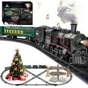 Electric Train Sets for Kids Metal Alloy Steam Locomotive Glowing Passenger Carriages Luxury Tracks