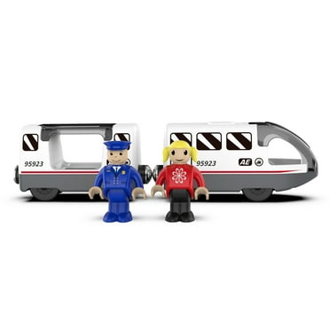 Electric Train Toys, Battery Operated Locomotive Train Set for Wooden Train Tracks
