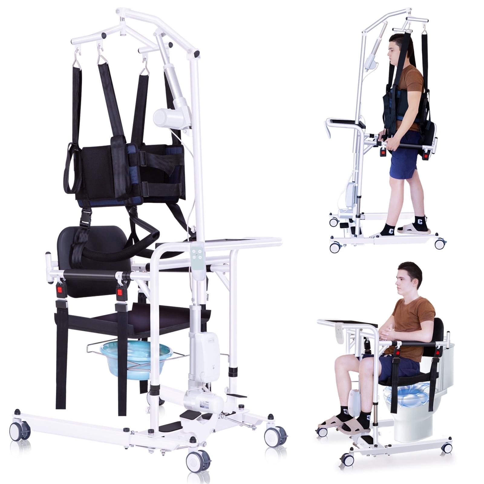 Electric Transfer Lift Chair for Seniors, Assisting Elderly People in Walking with Electric Hoist BracketsPatient Lift Transfer Chair for Home Use, Portable Disabled Transfer Lift Chair for Car