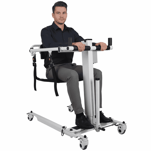 Electric Transfer Lift - Patient Lift Transfer Chair - Assist Lift Aid for Home Care Use - Portable Folding for Car - Handicap Lift Bathroom Shower Chair - Transport Wheelchair for Seniors