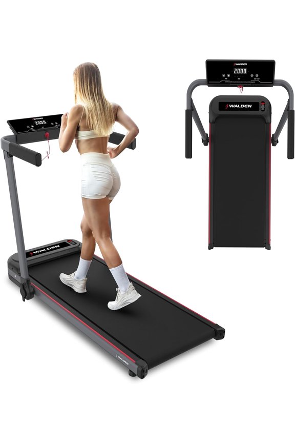 Electric Treadmill Easy Folding Treadmill 6.2 mp/h  12 Preset Programmes Walden F2800
