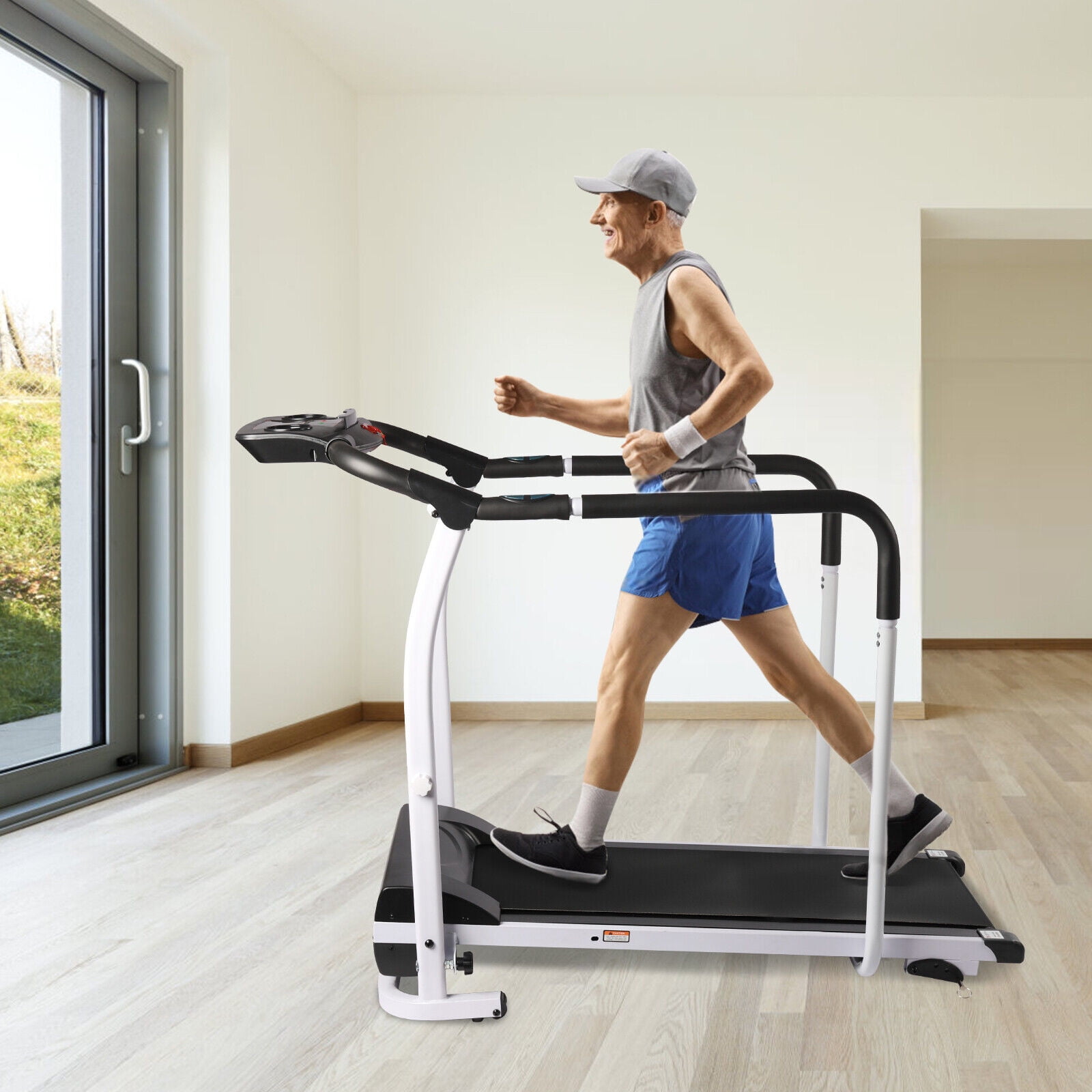 Electric Treadmill Home Elderly Walking Pad Machine Folding Frame Fitness Gym