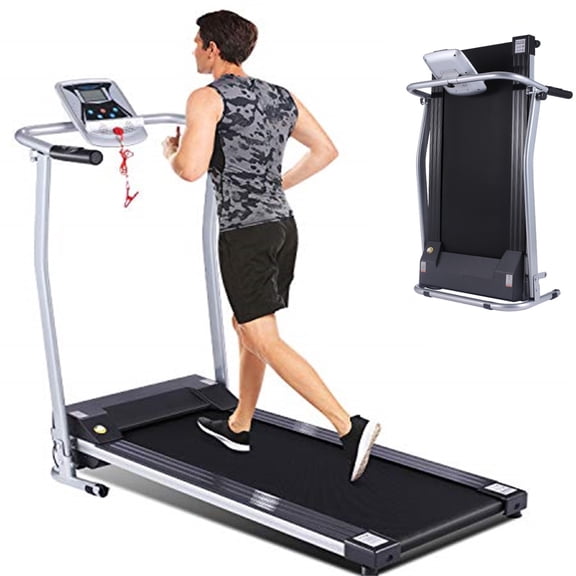 Electric Treadmill with Incline & Shock Absorption, APP Connected Folding Running Machine, 12 Programs, Bluetooth Speakers & Pulse Monitor for Home Fitness