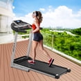 thumbnail image 1 of Electric Treadmill, SEGMART 2.5hp Motor Electric Treadmill with EKG Grip Pulse Sensor, Indoor Gym Motorized Running Machine with MP3 and Ipad/ Cup Holder, 12 Preset Program, 230 lbs, Silver, S1442, 1 of 9