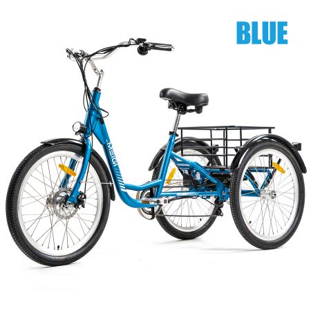 Electric Tricycle for Adults, 350W 15MPH Electric Trike 7 Speed with 36V 13AH Battery, 3 Wheel Electric Bikes for Women Men Seniors, ,Load 300lb 24 inch Tire