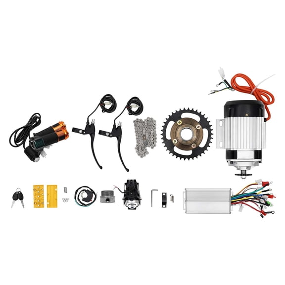 Electric Tricycle Conversion Set - 500W Brushless Motor Kit with Controller, One-Way Clutch & LED Display - Converts Manual Trikes to Electric