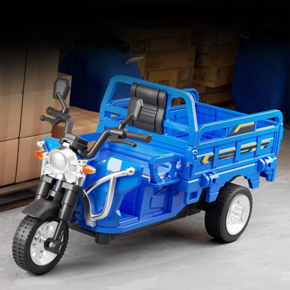 Electric Tricycle Motorcycle Miniature Diecast,Large Size Model Collection Gift,Children's Tricycle Toy Boy 3 to 6 Years Old Simulation Motorcycle Baby Car Model