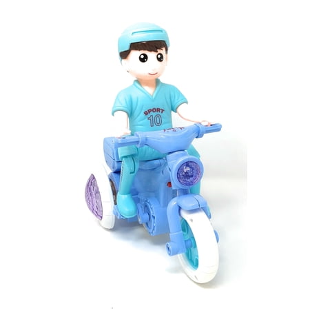 Electric Tricycle Toy Music Dazzle Colour 3 D Lights Effect Robot Bike 360 Degree Rotation Walking & Lift Toy