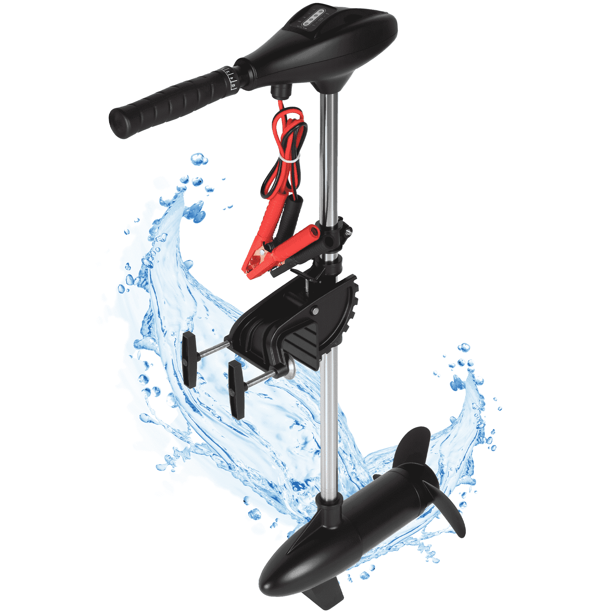Electric Trolling Motor with 68 Lbs Thrust 8 Speeds,Boat Motor with LED Battery Indicator and Telescoping Handle for Inflatable Boat Kayak Fishing, Freshwater Use