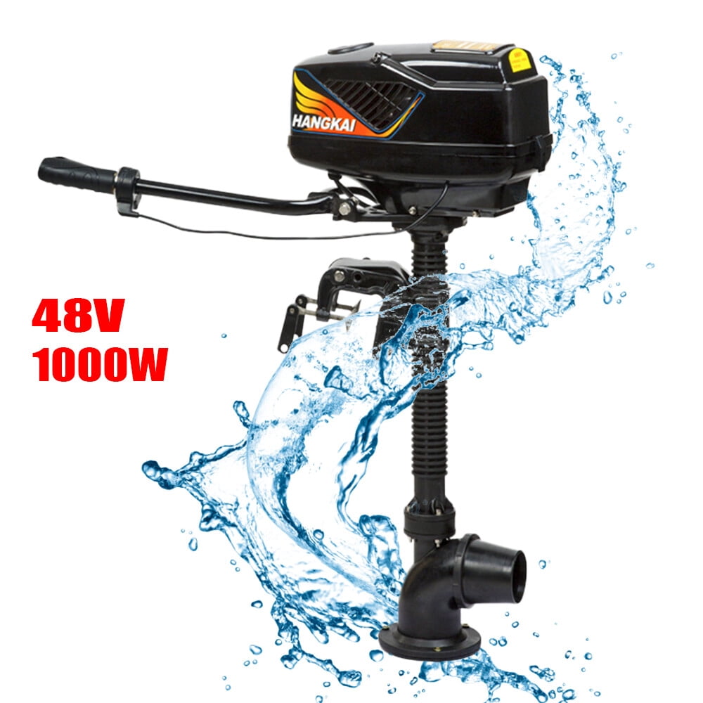 Electric Trolling Motor, Outboard Motor, Electric Outboard, 48V 1000W 1.0HP, Brushless, Short Shaft, Pump Jet Design, 3700RPM, Aluminum Alloy, Anti-Corrosion, Saltwater Safe, Easy Install, Durable