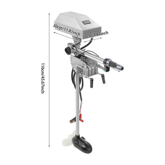Electric Trolling Motor, Underwater Electric Outboard Engine, Electric Outboard Motor, 12-24V, 800-1500W, LED Data Screen, Foldable Handle, Detachable, Easy Install, Low Noise