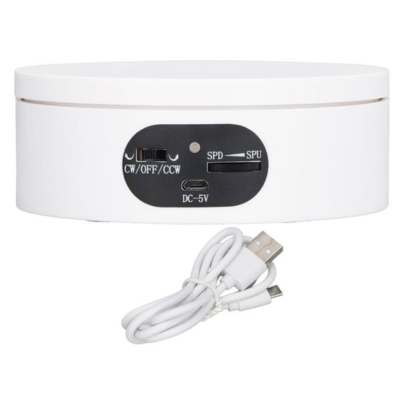 Electric Turntable For Displays, 360 Rotation, Quiet Motor, 3 Modes, Perfect For Photography