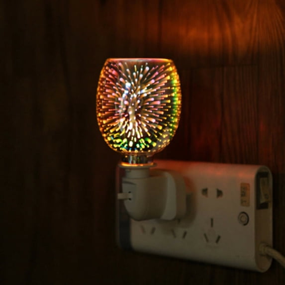 Electric US Plug-In LED 3D Aroma Diffuser Lamp Light Wax Melt Oil Burner Wax Warmer