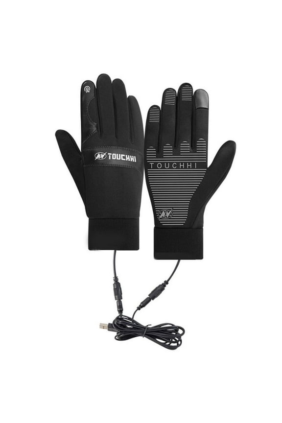 Electric USB Heated Gloves Rechargeable T ouch Screen Motorcycle Warm Deco H4Y6