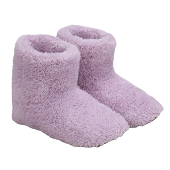 Electric USB Heated Shoes Close Toe Slippers Heating Foot Warmers Super Soft Winter USB Shoes for Parents