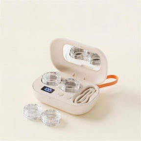 Electric Ultrasonic Contact Lens Cleaner, Portable Lens Cleaning Storage Box, Daily Use Eye Care Tool, Reusable Contact Lens Maintenance Case, Ideal Gift for Contact Lens Wearers, 1pcs, Color