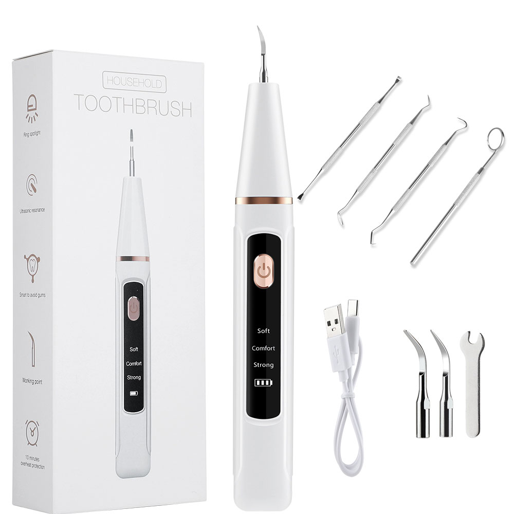 Electric Ultrasonic Dental Cleaner Teeth Whitening Calculus Removal Irrigator Teeth Plaque Stone Removal Tartar Eliminator