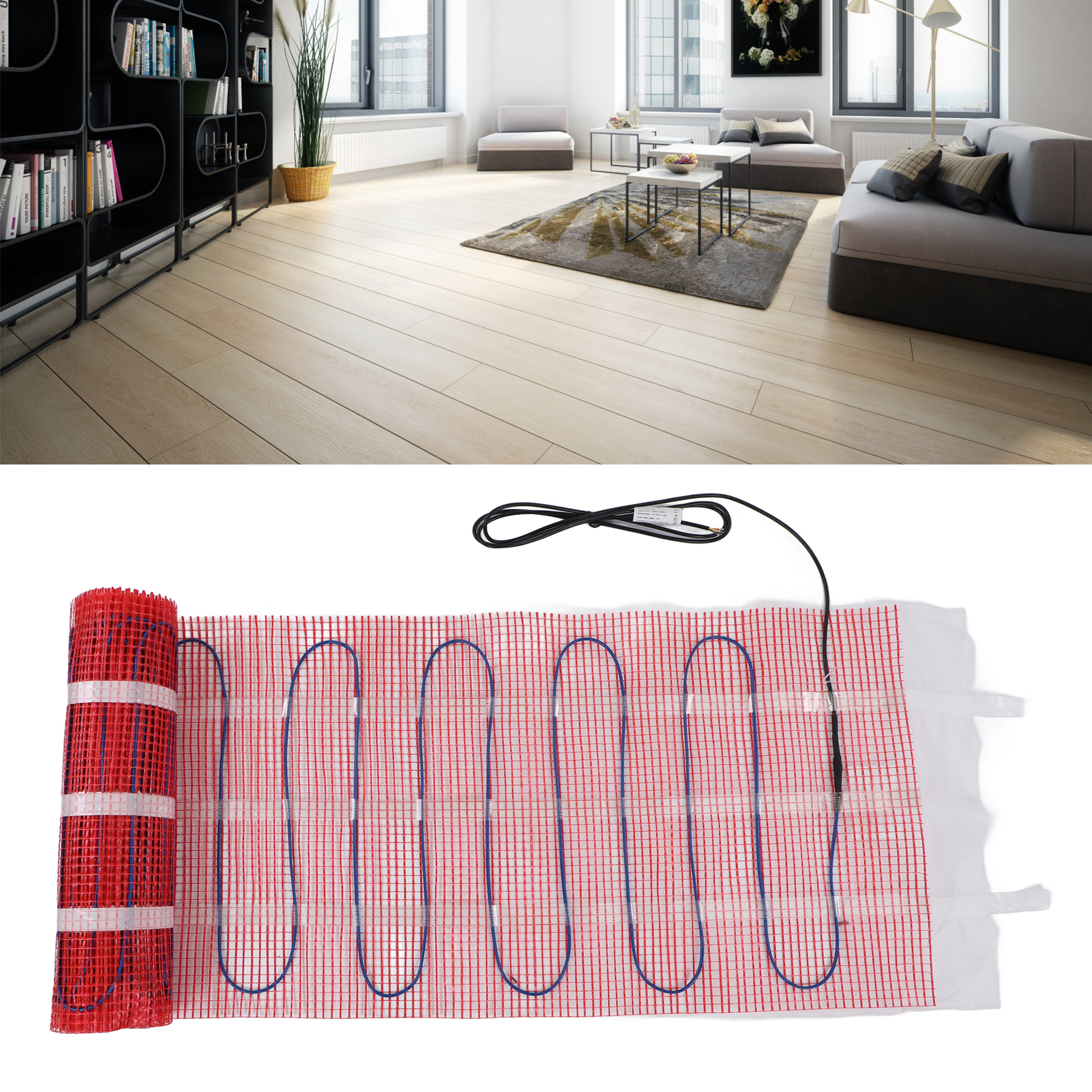 Electric Underfloor Heating Mat Kit Radiant Tile Floor System WiFi