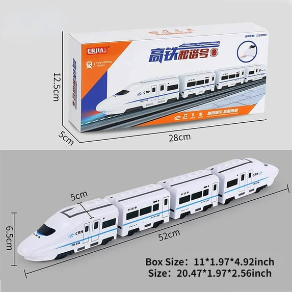 Simulation Train Toy Electric Universal Simulation High Speed Railway Harmony Train Toy Car ...