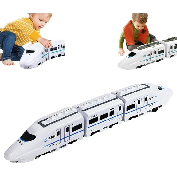 Electric Universal Simulation High Speed Railway Harmony Train Toy, Train Model Educational Toys with Lights and Sounds, Freely Assembled High Speed Train Kids Toy Car for Boys(3 Carriages)