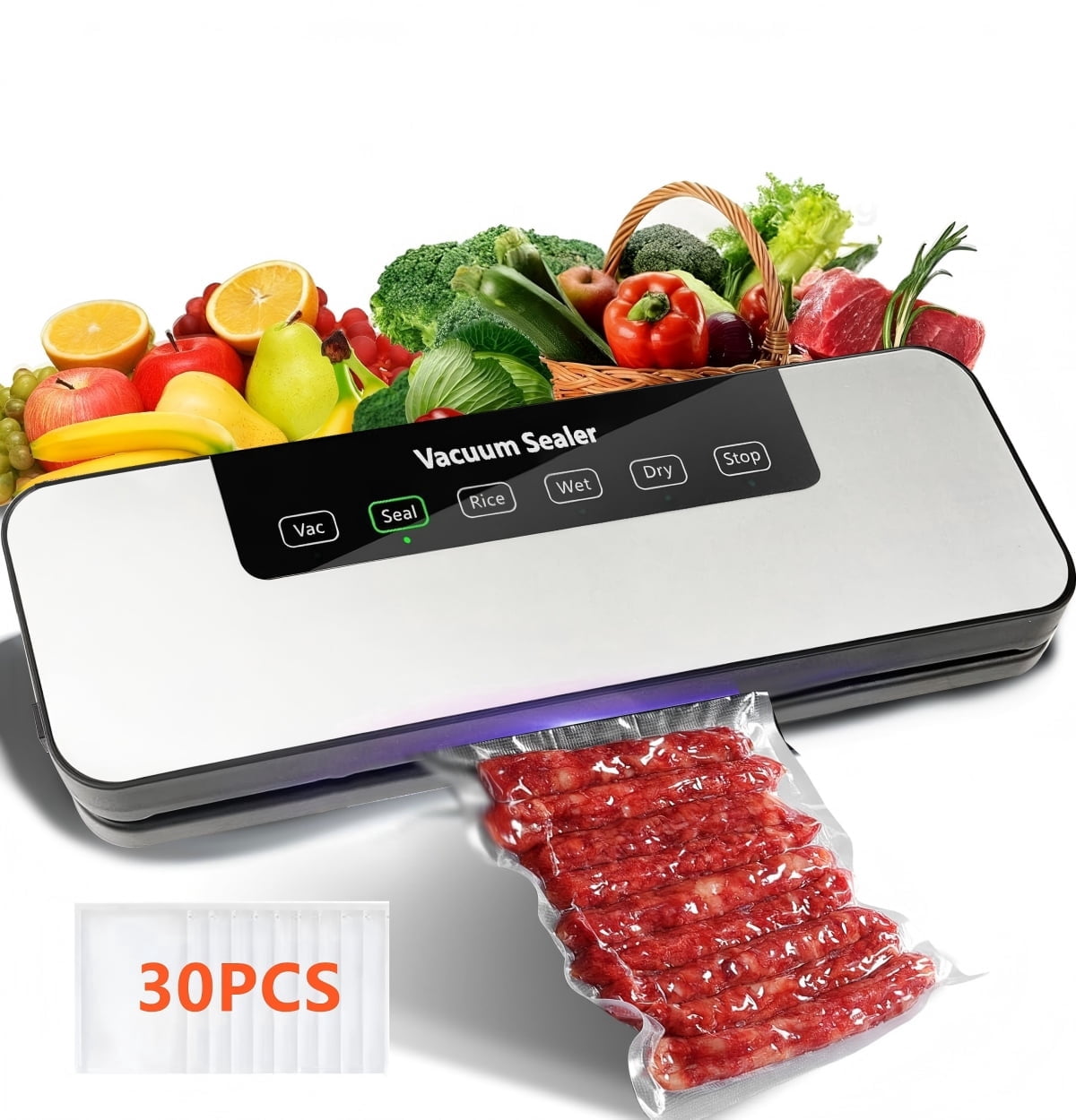 DELICIO Chamber Vacuum Sealers, Black with Compact Design, 110V 120W for Food Storage