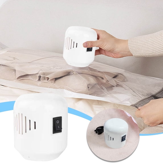 Electric Vacuum Storage Pump, Air Compression Pump for Vacuum Storage Bags, Portable Clothes Quilt Compressor for Space Saving(B)