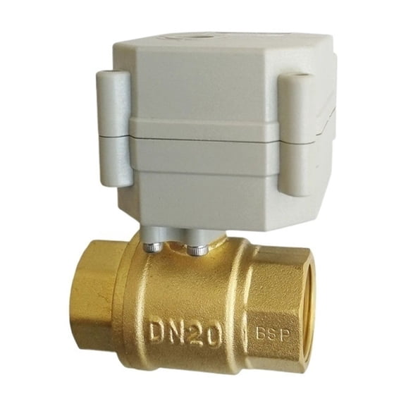 Electric Valve 2-Way Brass 3/4'' DN20 Full Port Electric Normally Open/Close Valve With Indicator For Water Application ,Easy to Install