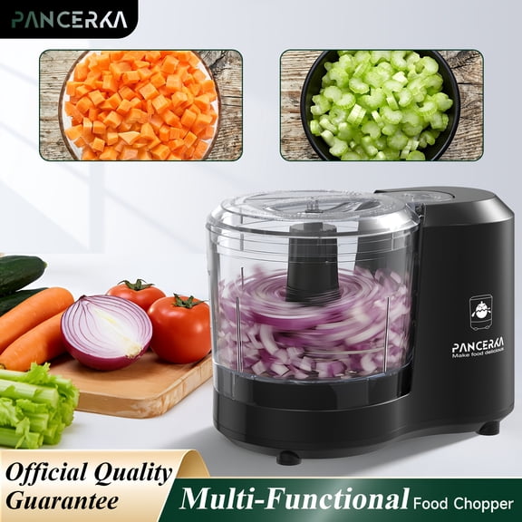 Electric Vegetable Chopper, Multifunctional Food Processor, Mini Blender for Baby Food, Mincing, Dicing & Puree, Black