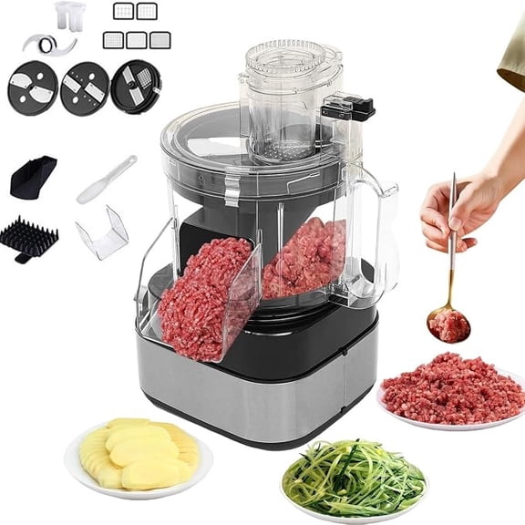 Electric Vegetable Dicer, Automatic Dicer And Slicer, Electric French Fry Cutter, Onion Shredder Potato Slicer, Veggie Processor With 5 Grid Blades & 4 Blade Discs