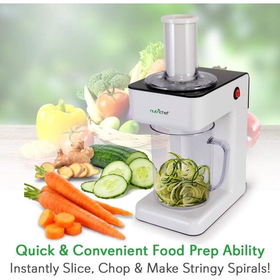 Electric Vegetable Spiralizer 3-Blade Zucchini Noodle Maker for Healthy Meals