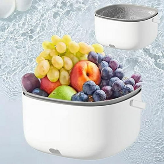 Electric Vegetable Washing Basket Kitchen Multi-Function Double-Layer Fruit and Vegetable Drainer Fruit Washing Machine