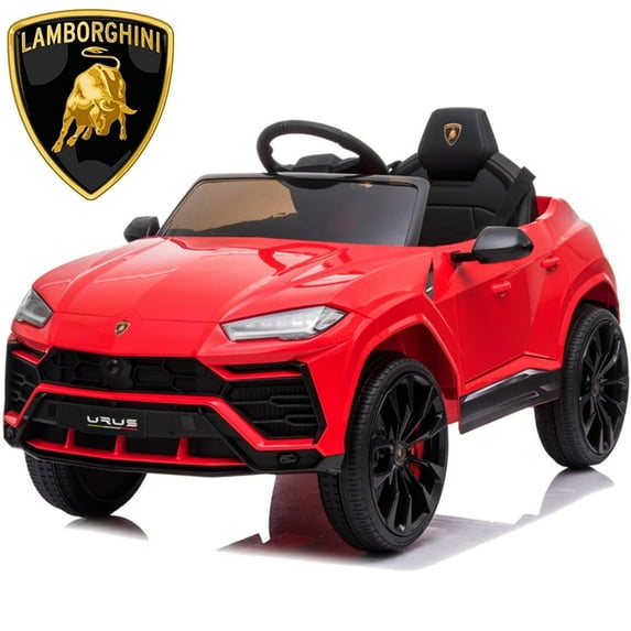 Electric Vehicle for Boys Girls, SEGMART 12 Volt Ride on Toy with Remote Control, Powered Lamborghini Ride on Sport Car, 3 Speeds Ride on Toys with LED Lights, MP3 Player, Kids Party Gift