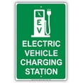 thumbnail image 1 of Electric Vehicle Charging Station Reserved Spot Notice Tin Metal Sign 12"x8", 1 of 4