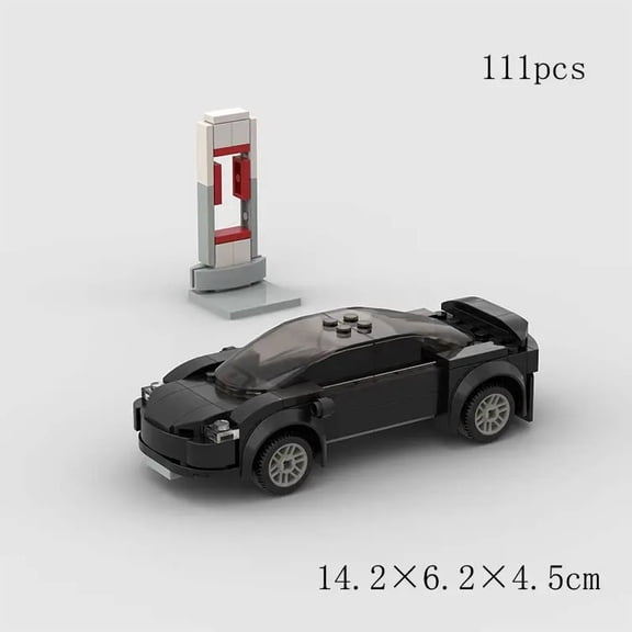 Electric Vehicle Model Car Bricks Expert Technical MOC Teslaed Model3 X S and Cybertruck Building Block Toys Best Birthday Gifts