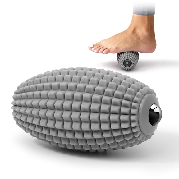 Electric Vibrating Massage Roller, Handheld Muscle Massager with Ball-Shaped Rolling Head, 3 Speed Rechargeable Silicone Massager for Muscle Relaxation at Gym, Office & Travel