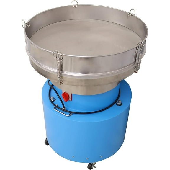 Electric Vibrating Sieve Powder Shaker Sifter Dia. 23.6" with 100 mesh Screen Stainless Steel