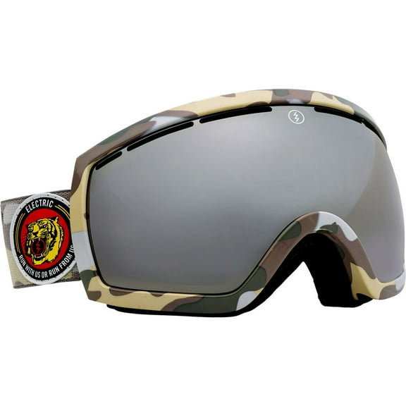 Electric Visual EG2.5 Snow Camo Spherical Ski Adult Snowmobile Goggles - Bronze/Silver Chrome / One Size