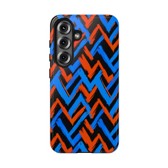 Electric Volt Burst Tough Phone Case, Bold Abstract Dual Layer Shockproof Protective Cover Compatible with Samsung Galaxy S24