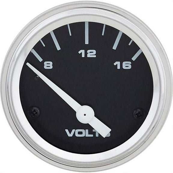 Electric Voltmeter Gauge, 2-1/16 Inch, Black