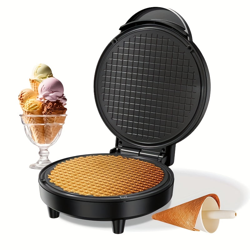 Electric Waffle Cone Maker with Overheat Protection, 6.8" Ice Cream Cone Machine, Nonstick Waffler for Homemade Treats Or Family Activities, Perfect for Mother'S Day
