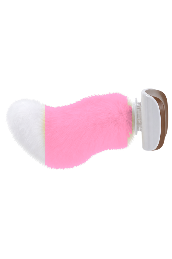Electric Wagging Fox Tail Car Decoration, Sound Activated Plush Moving Tail with Removable Clip, Cute Furry Tail Accessory for Car Rear, E-Bike, Scooter, Motorcycle and Fun Vehicle Decor,Pink