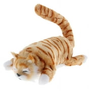 Electric Wagging Tail Laughing & Rolling Kitten Plush Stuffed Cat Decor