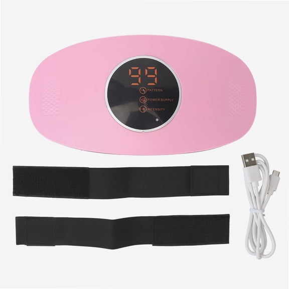 Electric Waist Massage Belt 3 Modes 26 Speeds 360 Degrees Wrapping Waist Slimming Instrument Pink,Fat Burning Waist Belt,Electric Exercise Belt