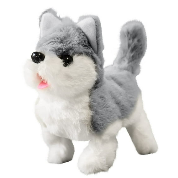 Electric Walking Barking Plush Toy Realistic Pet Simulation Stuffed Animal Sound Motion Interactive 7.09x6.3x3.15 inch