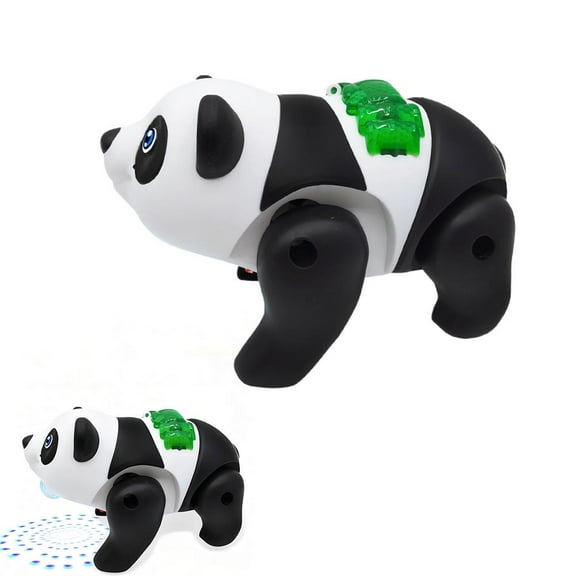 Electric Walking Panda Toy with Cool Light And Sound Leash Childrens Glowi